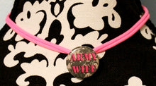 Load image into Gallery viewer, Army Wife Magnetic Button Necklace Choker Interchangeable Pendants Option
