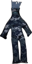Load image into Gallery viewer, Dammit! Male Mr. Air Force Camouflage Camo Blue Frustration Stress Dolls Beat Them Silly! W/ Poem