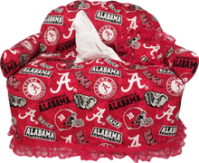 Load image into Gallery viewer, University of Alabama Bama Crimson Tide Football Fans Tissue Box Cover!