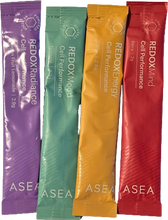 Load image into Gallery viewer, (4) Asea CELL PERFORMANCE REDOX Mood, Energy, Radian & Mind Sample Pack