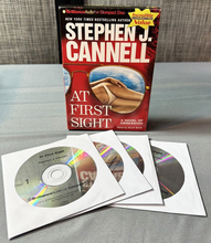 Load image into Gallery viewer, At First Sight Stephen J. Cannell A Audio Novel of Obsession 4 Disc Set