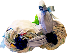 Load image into Gallery viewer, Diaper 3 Wheeler Motorcycle with Stuffed Animal