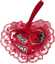 Load image into Gallery viewer, Heart of Alabama College Football Crimson Tide Heart Ornaments or Hangers