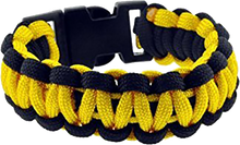 Load image into Gallery viewer, Black & Yellow Paracord Bracelet