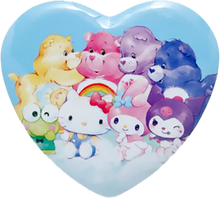 Load image into Gallery viewer, 3ct Big Heart Shaped Buttons, Pins, or Magnets with YOUR Logo, Design, Photo, or Text on them!