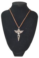 Load image into Gallery viewer, Cross Winged Dagger Knife Necklace