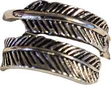 Load image into Gallery viewer, Beautiful Adjustable Size Native American Double Feather Ring One Size Fits All