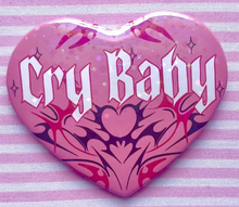 Load image into Gallery viewer, 3ct Big Heart Shaped Buttons, Pins, or Magnets with YOUR Logo, Design, Photo, or Text on them!