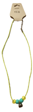 Load image into Gallery viewer, Neon Green Holiday Jingle Bell Necklace