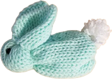 Load image into Gallery viewer, Mint Green Bunny Knitted Surprise Tummy Bunny Rabbits Handcrafted Elegance
