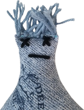 Load image into Gallery viewer, Dammit! Male Mr. John Deere Blue Frustration Stress Dolls Beat Them Silly! W/ Poem