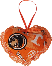 Load image into Gallery viewer, Heart of the Vols Old Smokey Tn Vols UT College Football Heart Ornaments