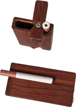 Load image into Gallery viewer, One Hitter Dugout 2 Pc Set Premium Wooden Dugout One Hitter Set, Ideal for Quick Sessions, Compact and Discreet Storage, Portable Handcrafted Wood Box for Convenient Travel Use 