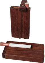 Load image into Gallery viewer, One Hitter Dugout 2 Pc Set Premium Wooden Dugout One Hitter Set, Ideal for Quick Sessions, Compact and Discreet Storage, Portable Handcrafted Wood Box for Convenient Travel Use 