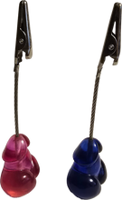 Load image into Gallery viewer, Pink Translucent Gator Clip Table Setter or Name Holder Prank Gag Gift