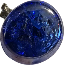 Load image into Gallery viewer, Pewter Bear Miniature Collectible Figurine on Blue Iridescent Marble Base