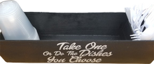Load image into Gallery viewer, Paper Plate, Cup, & Silverware Decorative Kitchen Countertop Organizer