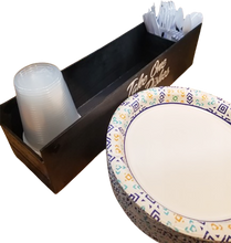 Load image into Gallery viewer, Paper Plate, Cup, & Silverware Decorative Kitchen Countertop Organizer
