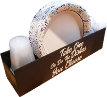 Load image into Gallery viewer, Paper Plate, Cup, & Silverware Decorative Kitchen Countertop Organizer