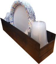 Load image into Gallery viewer, Paper Plate, Cup, & Silverware Decorative Kitchen Countertop Organizer