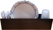 Load image into Gallery viewer, Paper Plate, Cup, & Silverware Decorative Kitchen Countertop Organizer