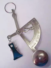 Load image into Gallery viewer, Handheld Pocket Silver 90 Degree Postal Scale Ounces Grams Scales Up to 4 Ounces