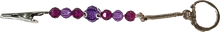 Load image into Gallery viewer, Purple Jeweled Gator Clip Keyring Key Chain
