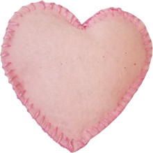 Load image into Gallery viewer, Felted Pink Roses and Pearls Hanging Heart Ornament Decor