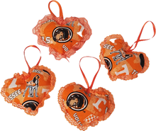 Load image into Gallery viewer, Heart of the Vols Old Smokey Tn Vols UT College Football Heart Ornaments