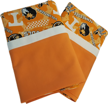 Load image into Gallery viewer, Set of 2 TN Old Smoky UT Power T Vols Sports French Seams Pillowcases Football Fans!