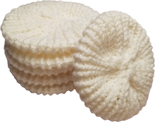 Load image into Gallery viewer, Double Knitted Facial Scrubbies Scrubbers 5 Pack White Acrylic