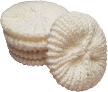 Load image into Gallery viewer, Double Knitted Facial Scrubbies Scrubbers 5 Pack White Acrylic