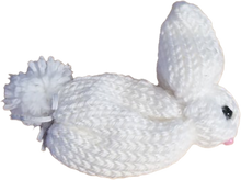 Load image into Gallery viewer, White Bunny Knitted Surprise Tummy Bunny Rabbits Handcrafted Elegance