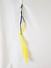 Load image into Gallery viewer, Yellow Feathers 1980's Style Hair Clip with gator clip or claw