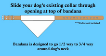 Load image into Gallery viewer, TN Slip on Collar Pet Bandanas ANY Pet Custom Made