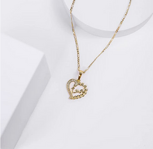 Load image into Gallery viewer, 14K Gold Plated Necklace for Women Cubic Zirconia Necklace Heart Necklace