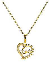 Load image into Gallery viewer, 14K Gold Plated Necklace for Women Cubic Zirconia Necklace Heart Necklace