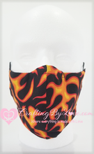 Load image into Gallery viewer, Orange & Yellow Flames or Fire Face Mask