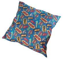 Load image into Gallery viewer, Superhero Super Hero Fight Themed Throw Pillows w/ Invisible Zippers