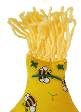 Load image into Gallery viewer, Dammit! Miss Honey Bee Yellow 12" Frustration Stress Dolls Beat Them Silly! W/ Poem