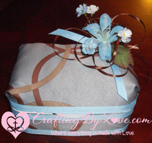 Load image into Gallery viewer, Blue Iris & Brown Swirl Wipes Box