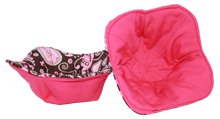 Load image into Gallery viewer, DIY Bowl Cozies Sewing Kit (Makes 2) Pink/Brown Hot and Cold Deflection