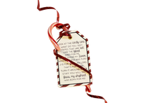 Load image into Gallery viewer, Religious Christmas Candy Cane Poem Gift Tag Stocking Stuffer w/ Candy Cane