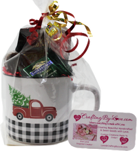 Load image into Gallery viewer, Little Red Plaid Truck Cocoa Mint Gift Mug or Cup