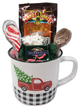 Load image into Gallery viewer, Little Red Plaid Truck Cocoa Mint Gift Mug or Cup