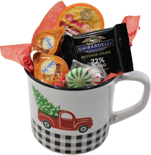 Load image into Gallery viewer, Little Red Plaid Truck Coffee & Hazelnut Creamers Gift Mug or Cup