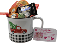Load image into Gallery viewer, Little Red Plaid Truck Coffee & Hazelnut Creamers Gift Mug or Cup