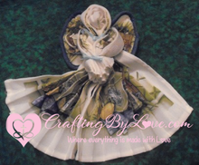 Load image into Gallery viewer, Tea Time Kitchen Dishtowel Angel w/ Poem Custom Made Handcrafted