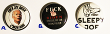Load image into Gallery viewer, 3 FJB Pinback Buttons or Magnets USA Patriotic