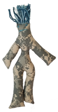 Load image into Gallery viewer, Dammit! Miss GI Jane Army Camo Frustration Stress Dolls Beat Them Silly! W/ Poem